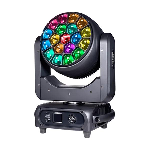 19pcs×40W RGBW 4in1 LED Wash Moving Head with Bee Eye effect